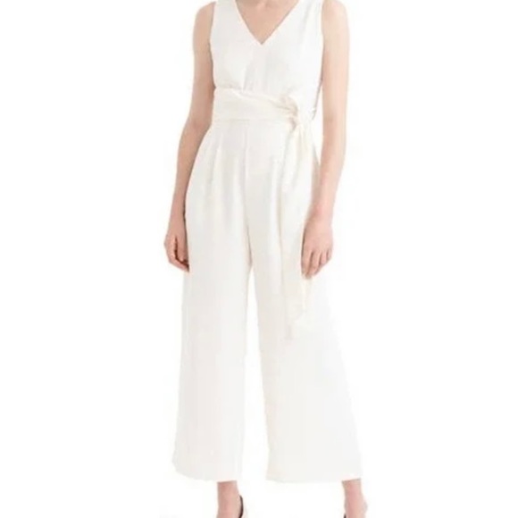 J. Crew Pants - J.CREW 365 Wrap-tie Jumpsuit Romper Ivory Size 2 Sleeveless